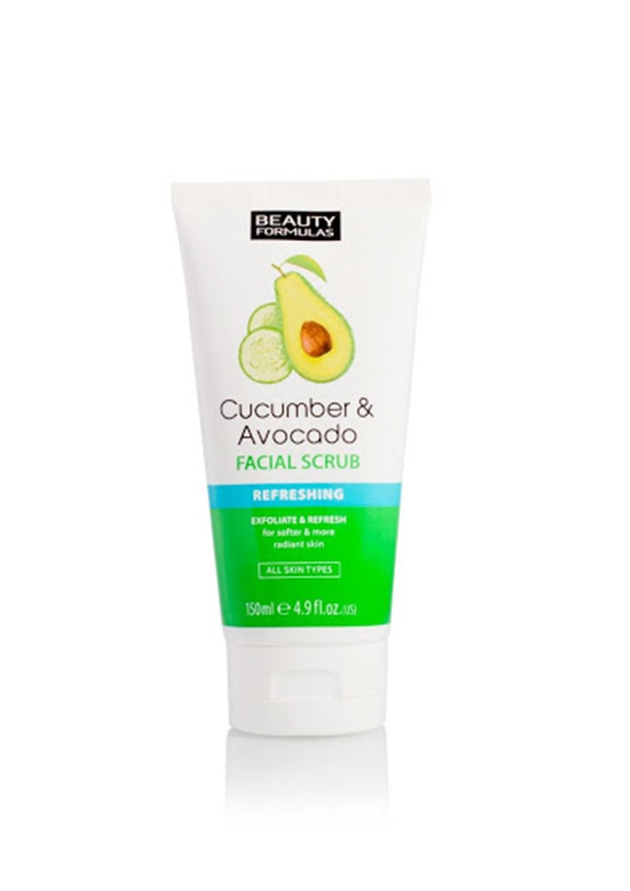 Beauty Formulas Cucumber & Avocado Facial Scrub 150ml – Beauty for you ...